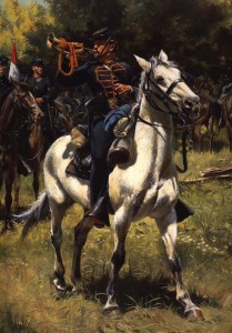 Cav. Bugler Painting US Dragoon