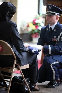 Presenting the flag