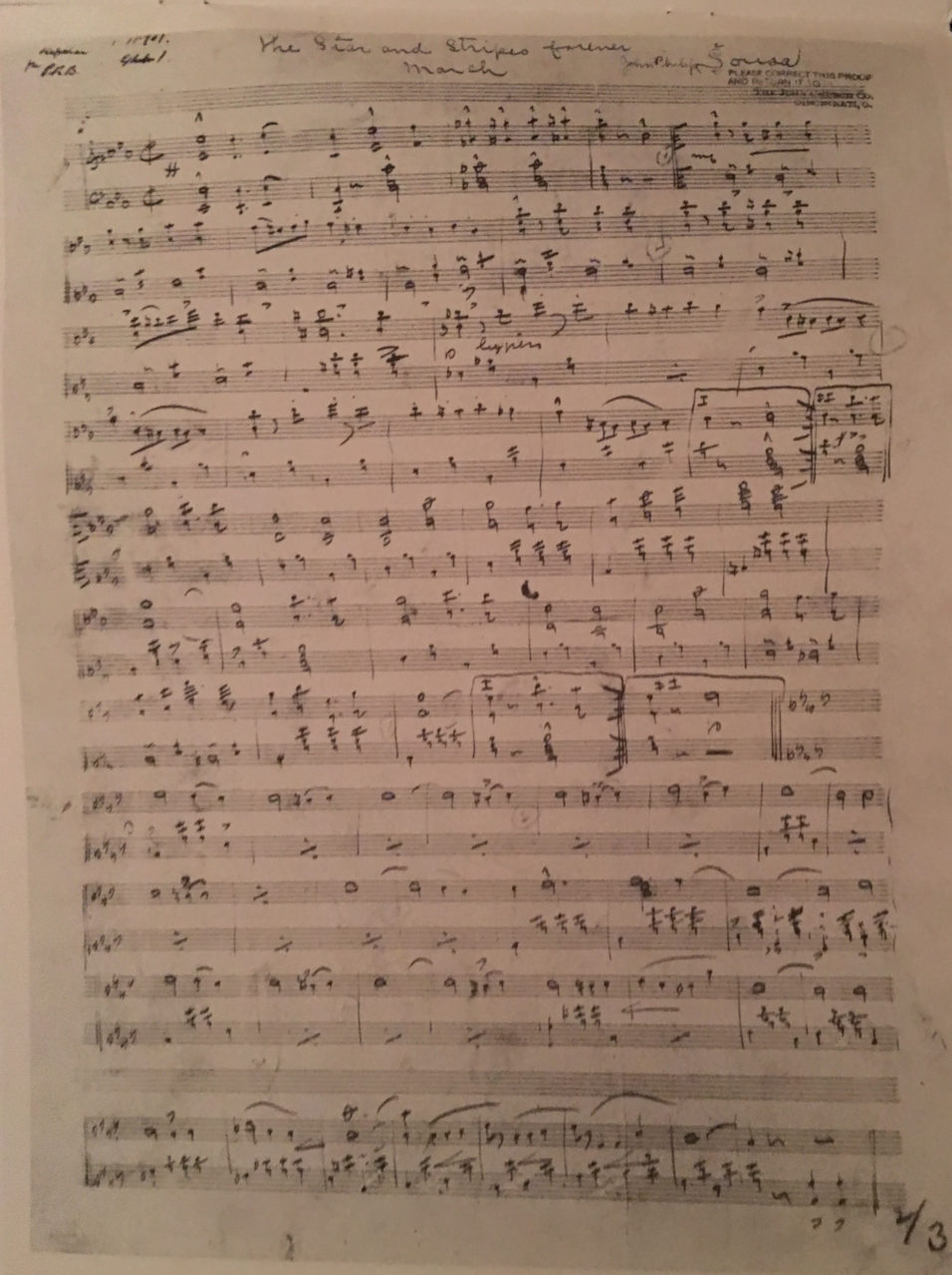 The ink piano score