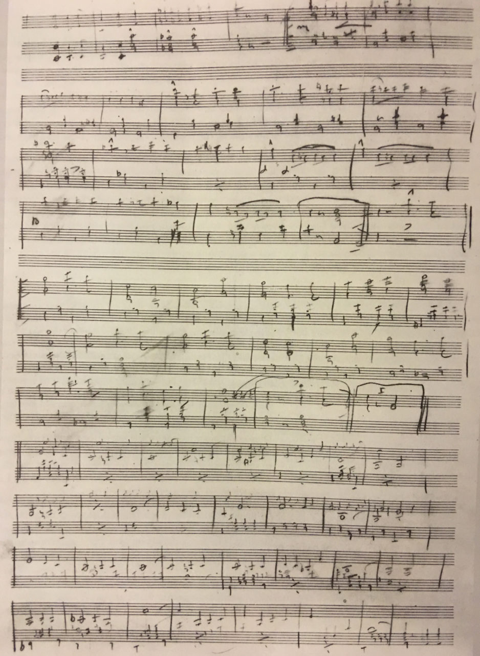 The pencil score